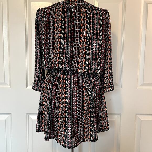 Papermoon Geometric Print Drawstring Dress, Large - Picture 3 of 7